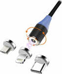 Cable USB Msonic USB-A - Lightning 1 m Czarny (MLU651)