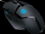 Log Logitech G402 Hyperion Fury Gaming Maus - schwarz/blue