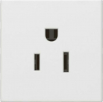 Legrand MOSAIC Single socket z/u 15A standard US White (077504)