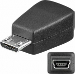 Adapter USB PremiumCord MicroUSB - MiniUSB Czarny (kur-11)