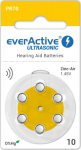 Hearing aid battery everActive ULTRASONIC 10 / PR70 (blister 6 szt.)