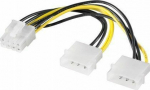 Wentronic Goobay | Power cable/adapter for PC graphics cards, PCI-E to PCI Express 8-pin | 93241