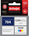 Activejet AH-704CR Ink (replacement for HP 704 CN693AE; Premium; 21 ml; color)