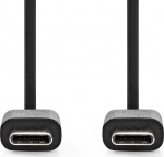 Nedis Kaabel USB-C - USB-C 1m, must, USB 2.0 60W bulk e.pakendita