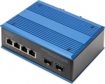 DIGITUS Switch 4+2-Port Gigabit Ethernet PoE SC 20 km