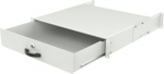 Lanview 2U 19" KEYBOARD, GENERAL USE, LOCKABLE DRAWER MODULE WHITE