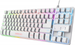 Trust GXT 833W Thado, Kabelgebunden, USB, membrane Key Switch, QWERTZ, RGB-LED, Wei&szlig;
