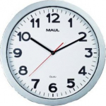 MAUL Wanduhr MAULstep, 35 cm, quartz watch, with. Batt., silber