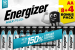 Energizer patarei Max Plus Alkaline AA CHP12 8+4