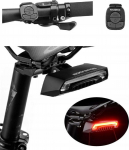 RockBros Rear bicycle light with laser remote control and turn signal function USB-A