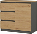 Topeshop 1D3S ANT/ART BA KPL chest of drawers