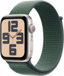 Apple Watch SE GPS, envelope 44 mm z moonlight aluminum with mountain lake color sports band