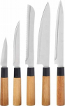 Kinvara Zestaw 5 kitchen knives with bamboo handles BAMA