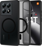 Kaitse&uuml;mbris Magmat MagSafe, Xiaomi 14T, matt l&auml;bipaistev musta &auml;&auml;rega, Tech-Protect