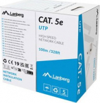 Lanberg | LAN Cable CAT.5E UTP 100M Solid CU Grey Fluke Passed | LCU5-12CU-0100-S