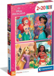 Clementoni Puzzle SuperColor Disney Princess 2x20 element&oacute;w (24092)
