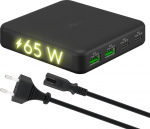 Wentronic Goobay 4-ports USB GaN Charger 65W PD Sort