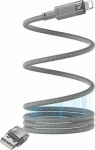 yesido Magnet. Kabel CA174 12W USB-iP 1m 2.4A, GRAY / SZARY