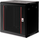 ROLINE Basic Plus - housing network cabinet - 600x450 BxT - suitable for Wandmontage - Jet Black, RAL 9005 - 12U - 48.3 cm (19")