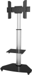 Techly Floor Stand with Shelf Trolley TV LCD/LED/Plasma 37-70" Silver