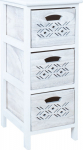 Chest of drawers MIHKLI with 3 storage units 26x32x63cm, white
