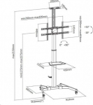 Fiber Mounts Exclusive mobile stand for TV Fiber Novelty FN5000 - drž&aacute;k