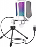 Studio condenser microphone Fifine A6VW AMPLIGAME USB RGB Plug&Play
