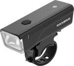 Rockbros Front bicycle lamp 260 lm + kabel USB-C - USB-A - czarna 24510003001