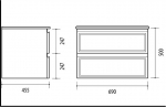 BATHROOM CABINET DOMOLETTI SA 70DL-2