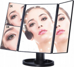 Extralink Makeup Mirror, Magnifying, Black, Foldable, Backlit, with Stand