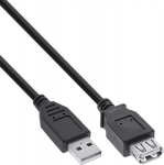 Kabel USB InLine 100er B-Pack &reg; USB 2.0 extension cord, USB-A wtyk/nest, czarny, 1m