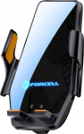 Forcell F-GRIP HS6 car holder with inductive charging for the windshield / intake grille black