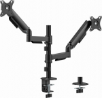 Gembird MA-DA2P-02 Adjustable desk 2-display mounting arm, 17&rdquo;-32&rdquo;, black