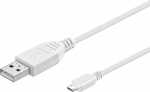 Wentronic USB MICRO-B 180 white 1.8m