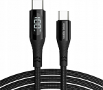 Kabel USB Mobile Origin USB-C - USB-C 1.5 m Czarny (MO-100WDC-CB2)