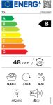TCL-Digital TCL Washing machine | FF0610WB0 | Energy efficiency class B | Front loading | Washing capacity 6 kg | 1000 RPM | Depth 45 cm | Width 60 cm | LED | Steam function | White