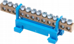 Simet Rail terminal block N12 neutral 12-track 16mm 400V AC 63A niebieska 81701003
