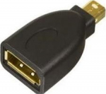 MicroConnect Mini Displayport - DP M-F, DP 1.2, Black, Adapter