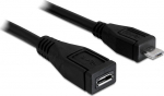 DELOCK USB Verl. Micro-B -> Micro-B St/Bu 1.00m sw