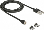 DELOCK Lade-/Data cable set magnetic USB > Micro-B/USB-C