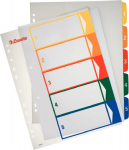 Registrilehed 1-5 v&auml;viline plastik Esselte A4 Maxi 255x323mm