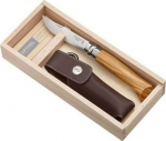Opinel No. 08 Olive wood + sheath in pencil box