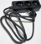 Pikendusjuhe 1.5 meetrit 3 pesa MUST maandusega, Acuma