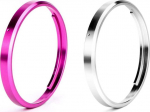 NISI RING CAPS FOR RICOH GR IIIX ROSE RED & SILVER