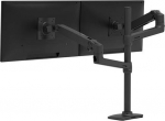 ERGOTRON LX DUAL STACKING ARM TALL POLE, MATTE BLACK