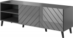 Cama MEBLE RTV cabinet ABETO 150x42x52 graphite/gloss