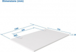 Up Up Table top M White, 1200x750x25mm (Laminated particle board)