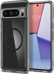Kaitse&uuml;mbris Ultra Hybrid OneTap MagFit, Google Pixel 8 Pro, l&auml;bipaistev musta MagSafe ringiga, Spigen