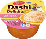 INABA Dashi Delights Chicken with salmon in broth - cat treats - 70g