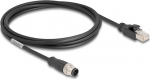 Delock Netzwerkkabel - 8-pole M12 (M) zu RJ-45 (M)